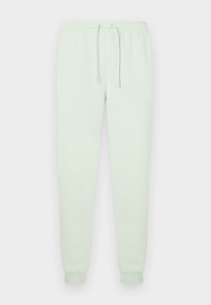 Ανοιχτοπράσινο παντελόνι jogger από μαλακό ύφασμα, με ελαστική μέση και κορδόνι, στενές μπατζάκια και διακριτικό λογότυπο κοντά στο ισχίο.