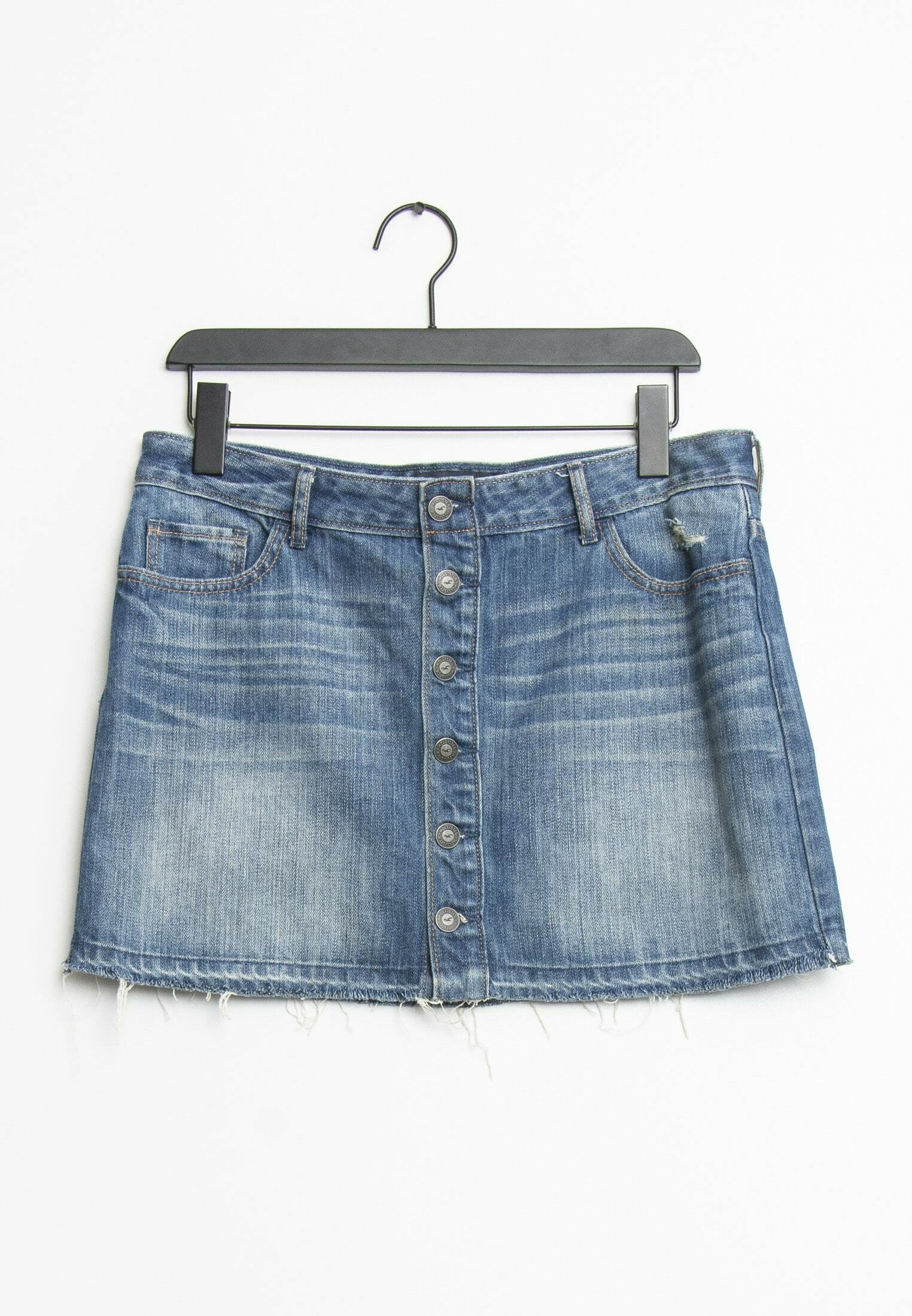hollister denim mini skirt