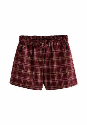 CHECK - REGULAR FIT - Shorts - berry red