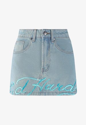 Ed Hardy, CRAWLING DRAGON - Falda vaquera - blue