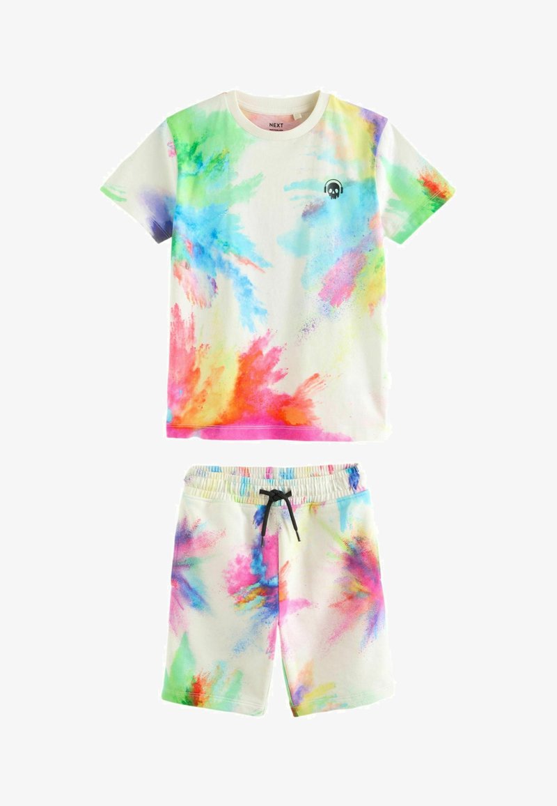 Next GRAPHIC AND SET - Lühikesed püksid - white rainbow splat
