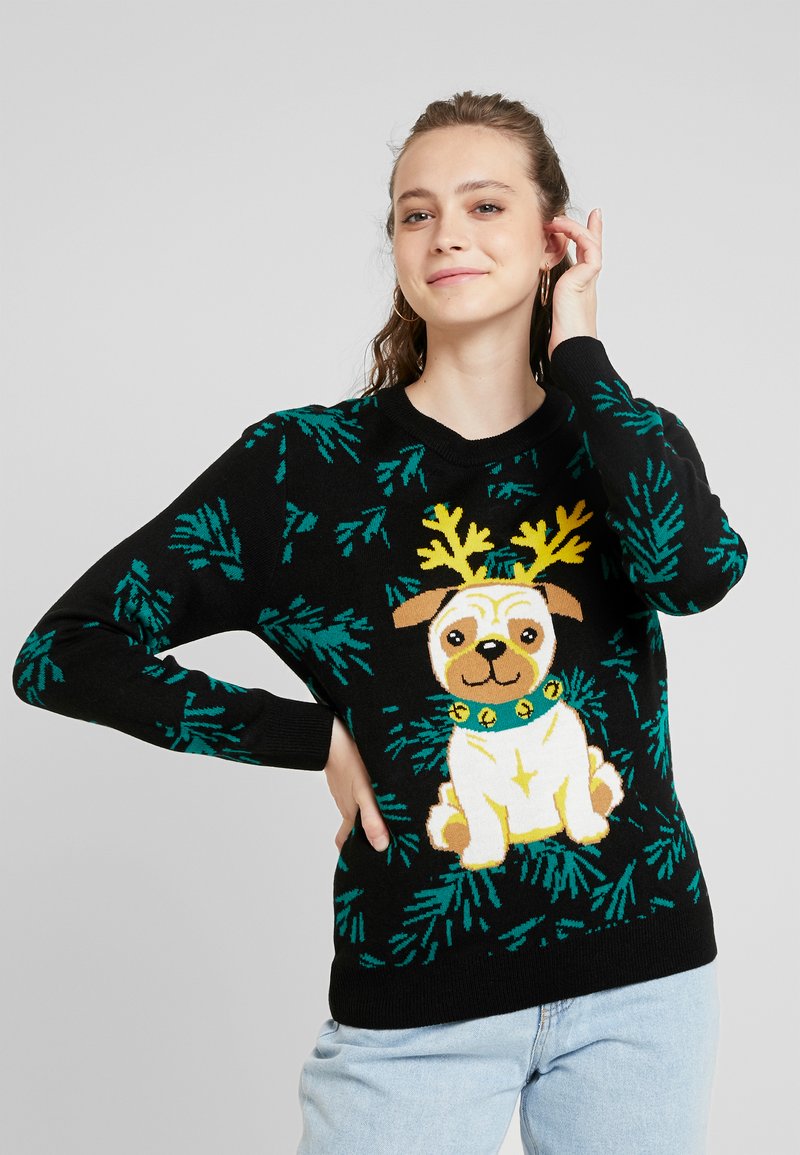 Urban Classics LADIES PUG CHRISTMAS - Pulóver - black