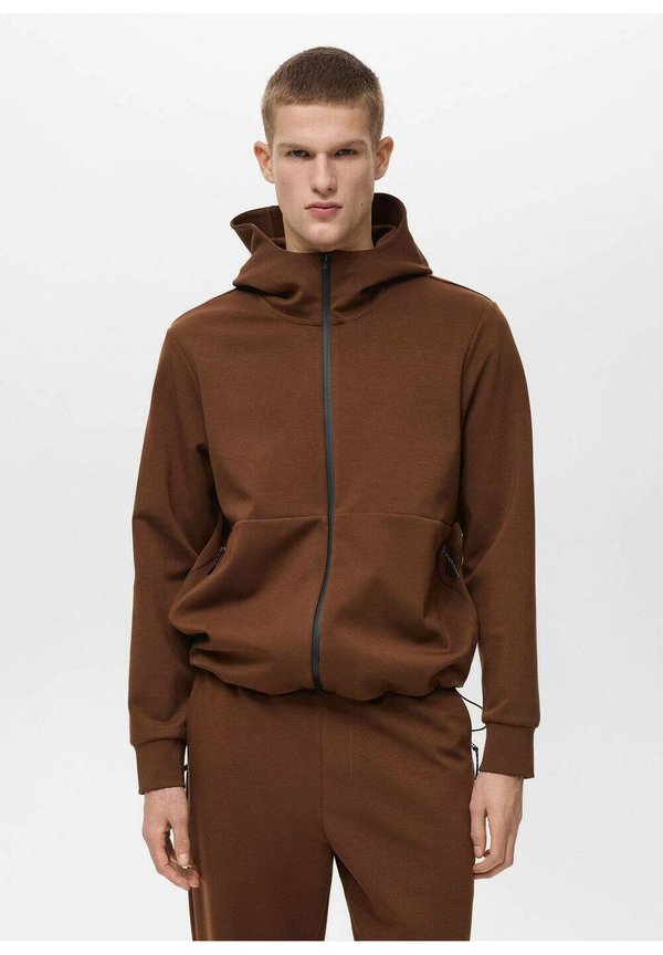 Zip-up sweatshirt - burnt orange