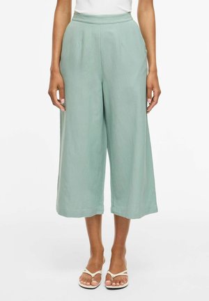 VILA VIPRISILLA HW CULOTTE PANTS/VOL/R - A-Linien-Rock - blue surf