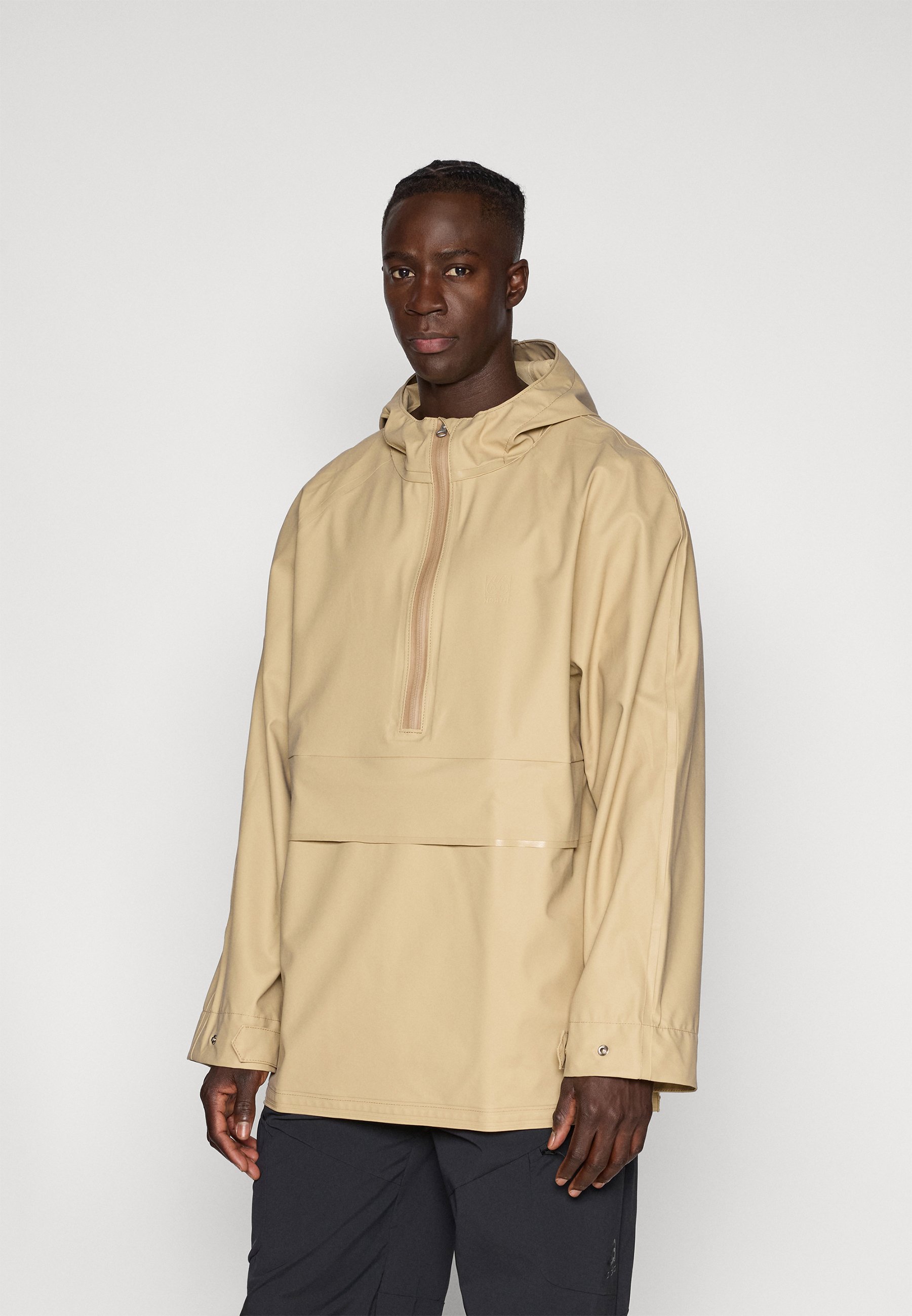 66 North SKIPAGATA RAIN ANORAK - Waterproof jacket - travertine