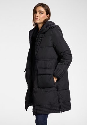 CON CAPPUCCIO. - Cappotto invernale - nero