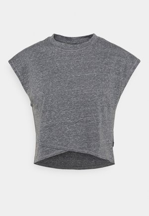LIFESTYLE CROSS HEM - Camiseta estampada - black