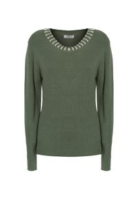 FAKE PEARLS CREW-NECK - Jersey de punto - sage