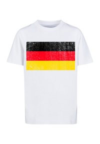 F4NT4STIC DEUTSCHLAND FLAGGE DISTRESSED - Triko s potiskem - weiß