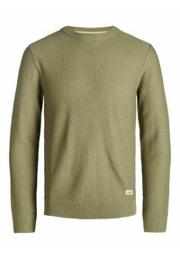 Jack & Jones JORTONS KNIT CREW NECK SN - Trui - martini olive