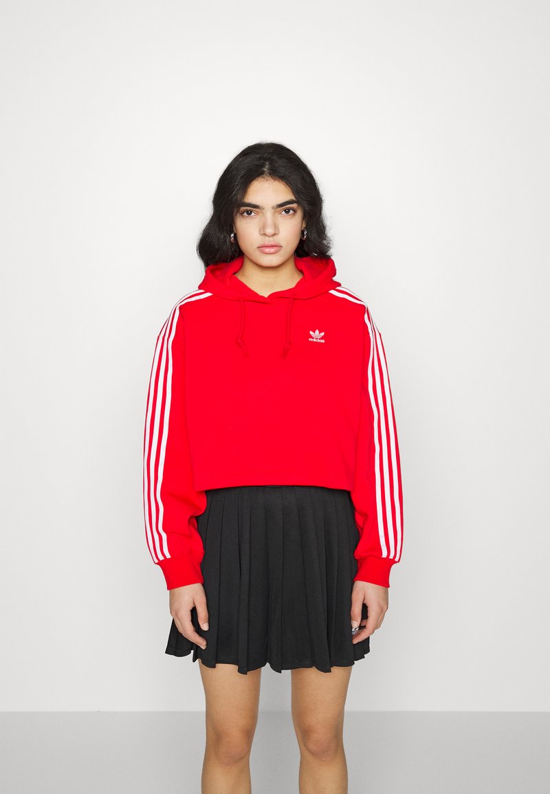 adidas Originals Φούτερ με κουκούλα - vivid red