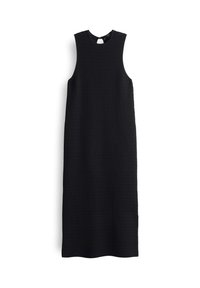SLIM FIT RIB TEXTURE - Strickkleid - black