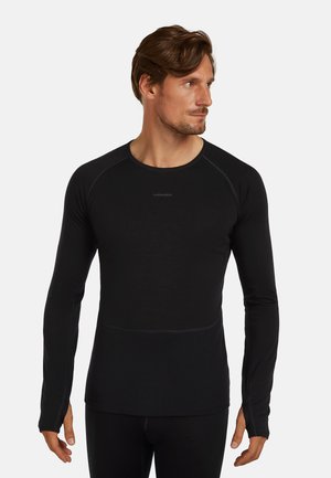icebreaker, M MER 200 ZONEKNIT LS CREWE. - Long sleeved top - black