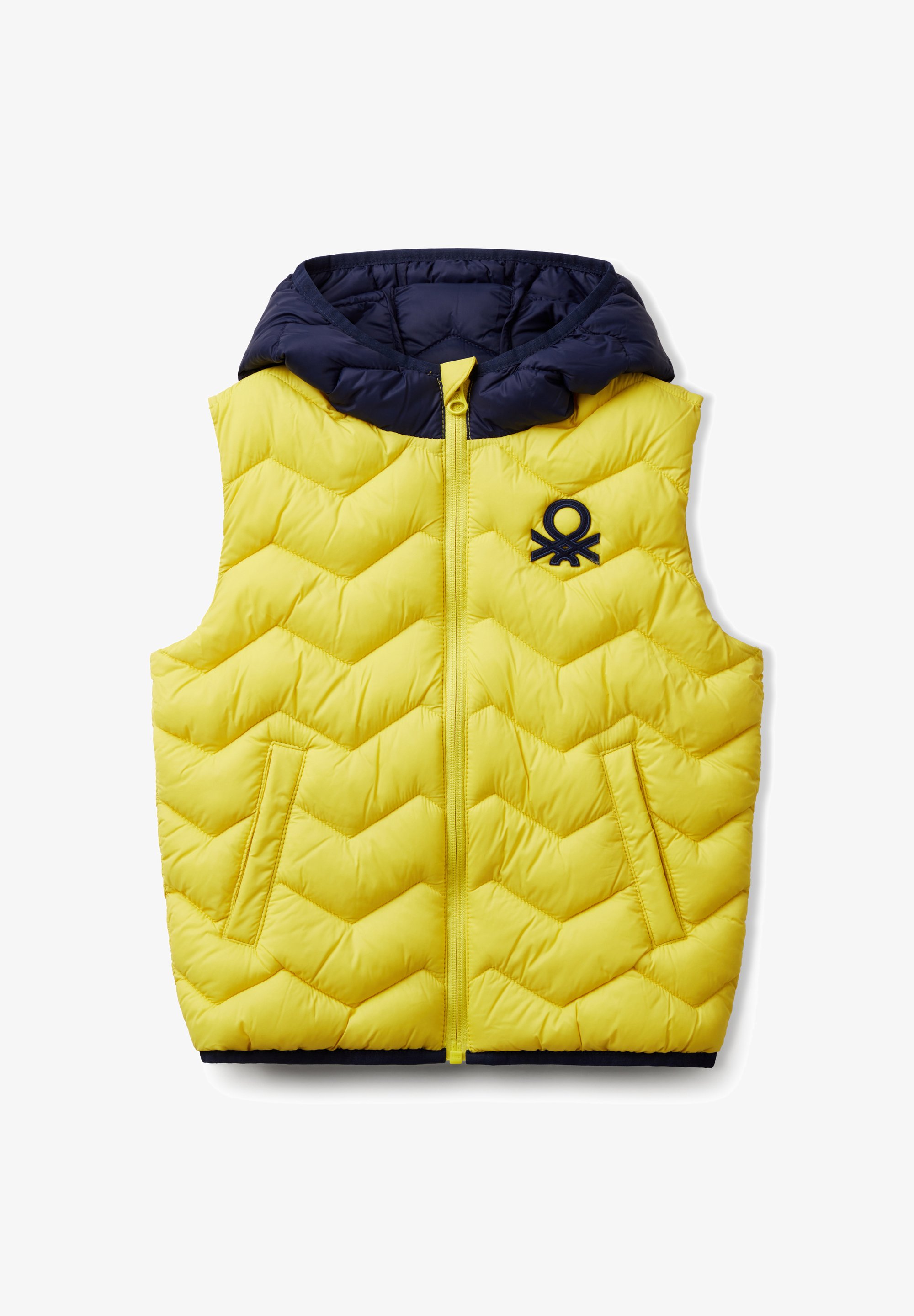 United Colors of Benetton PADDED WITH HOOD Weste dark yellow