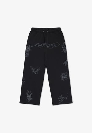 Ed Hardy, TATTOO COLLAGE RELAXED JOGGERS - Pantalon de survêtement - black