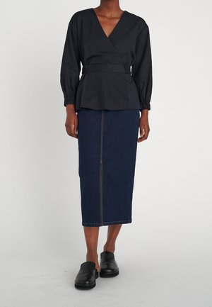 Falda de tubo - blue denim