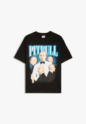 Bershka, PRINT T-SHIRT - T-shirt imprimé - black