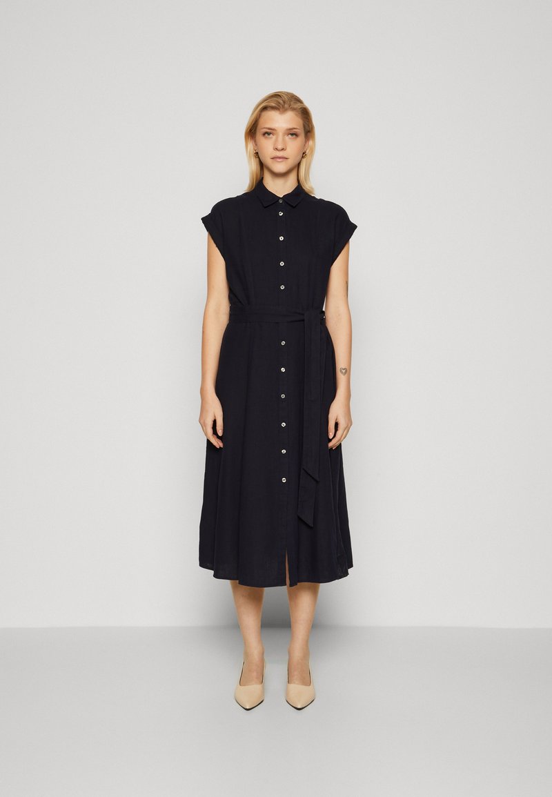GAP TIE WAIST MIDI SHIRTDRESS Blusenkleid navy uniform/dunkelblau