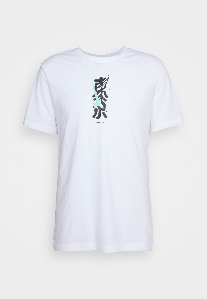 Nike Performance Dry Tee Tokyo T Shirt Imprime White Blanc Zalando Fr