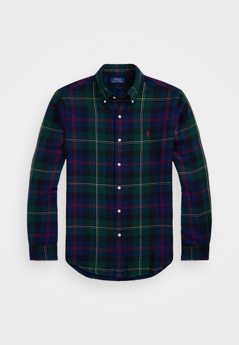 Polo Ralph Lauren CUSTOM FIT PLAID DOUBLE FACED SHIRT - Hemd - green/indigo multi