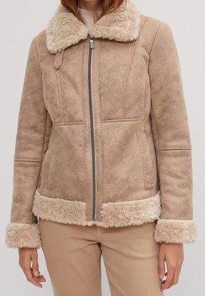Imitatieleren jas - beige