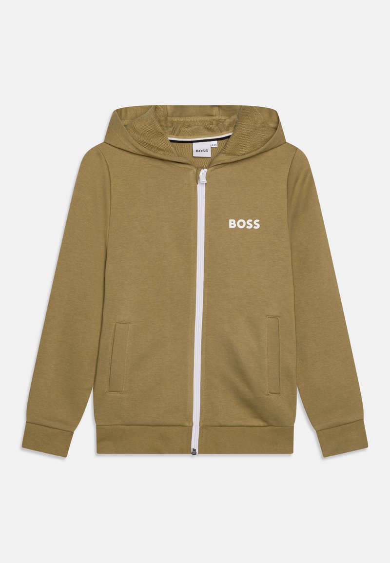 BOSS Kidswear Sweater met rits beige BOSS Kidswear Sweater met rits beige