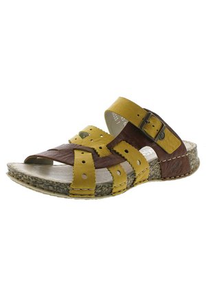 Rieker Pantolette flach - yellow/cuoio