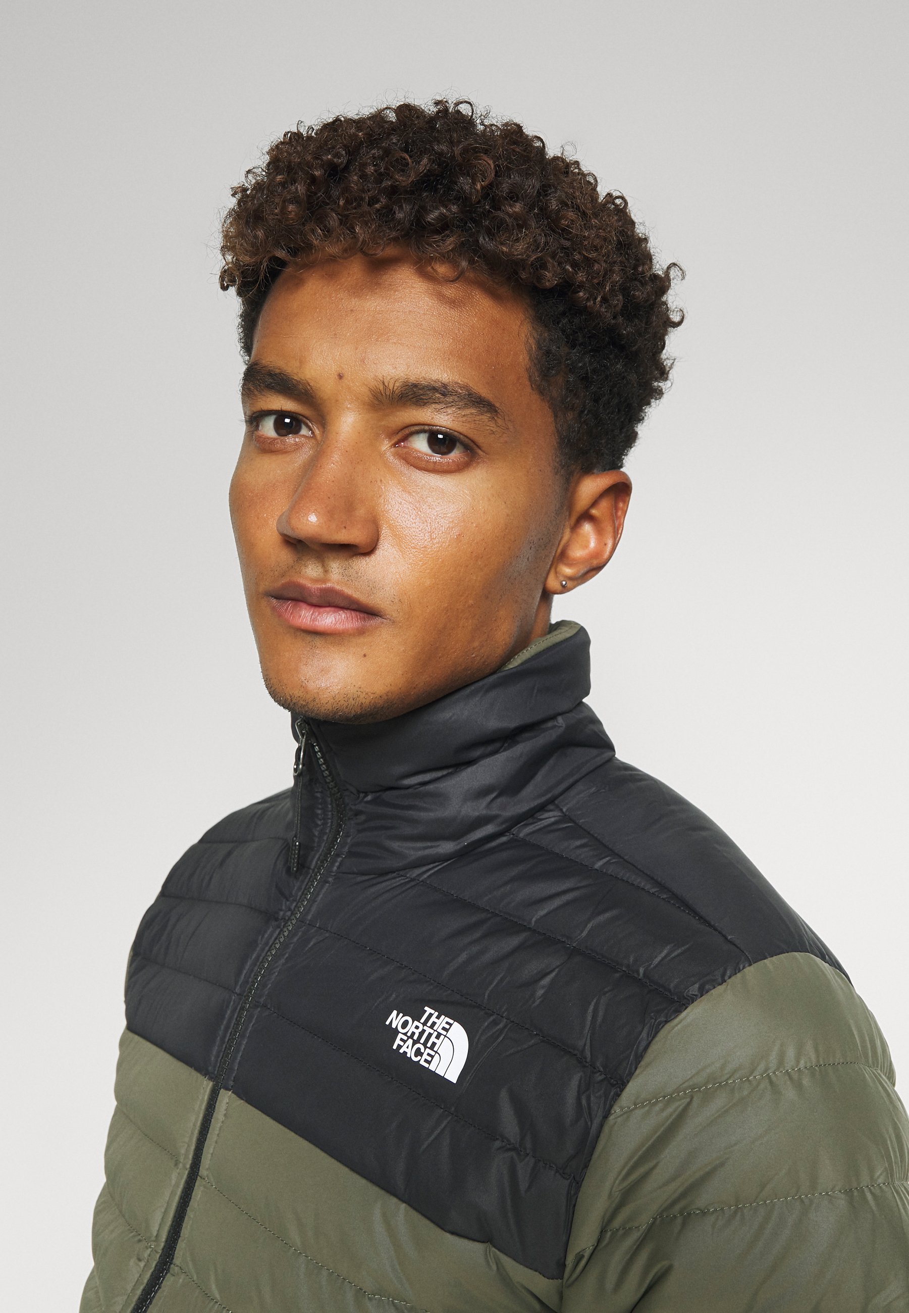north face green black jacket