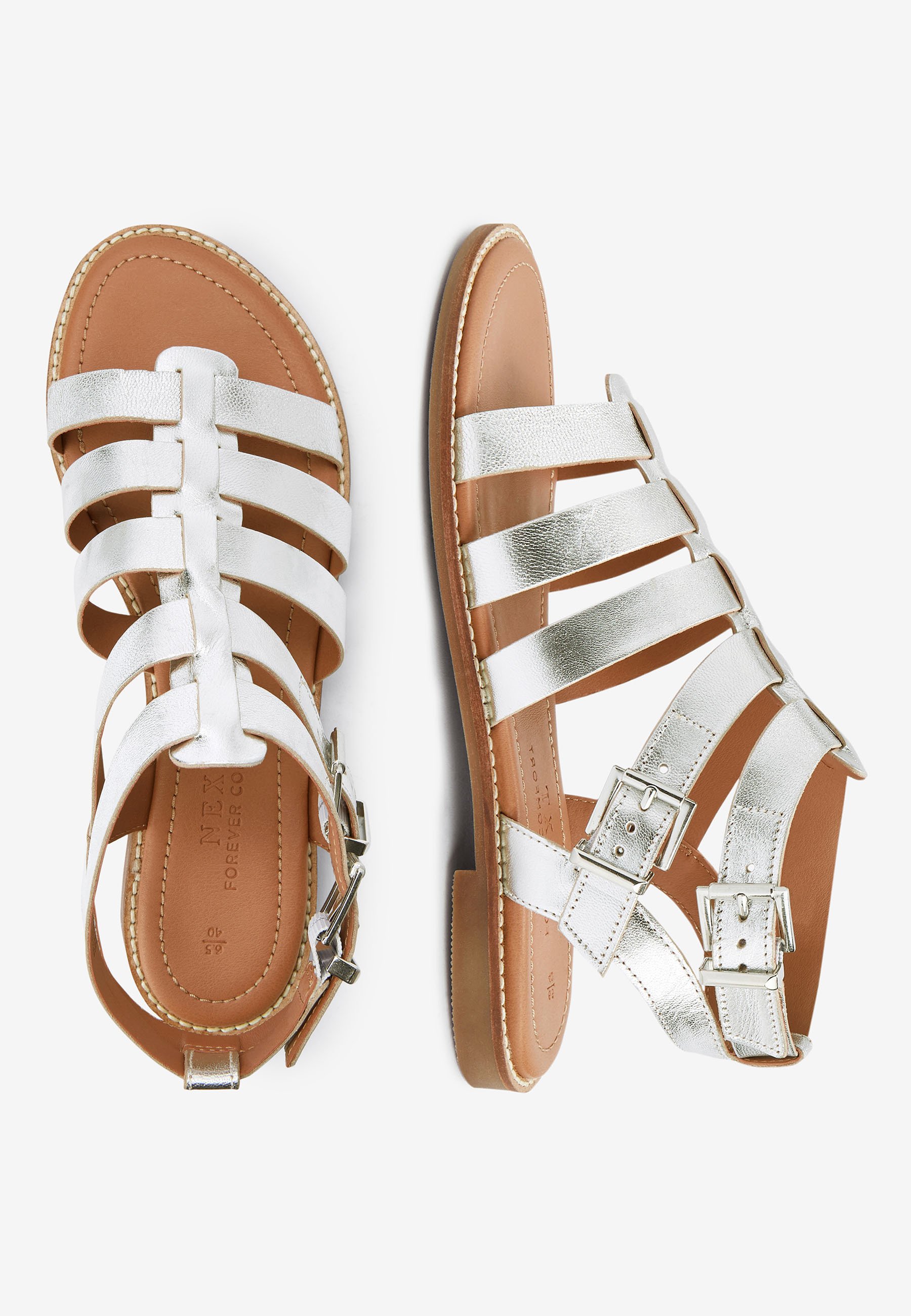 Next FOREVER COMFORT┬« GLADIATOR - Sandalen - silver/zilverkleurig - Zalando .nl