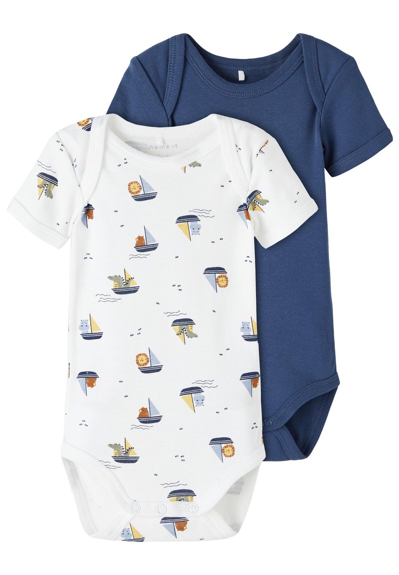 NAMEIT - 3 Corpi Maglia Manica Lunga Per Bambino - Sea Foam Elephant Noos - Taglia 86