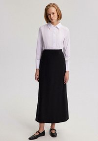 Touché Privé NATURAL LOOK WITH ELASTIC WAISTBAND - Maksi sijonas - black
