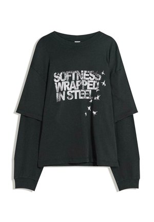 PRINTED DOUBLE SLEEVE - Top s dlouhým rukávem - grey