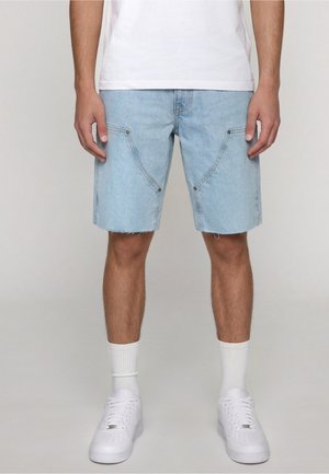 Urban Classics OPEN EDGE TWO KNEE - Lühikesed teksad - new light blue washed