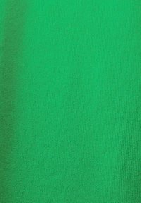 Tissu vert uni avec une texture fine tricotée, présentant de légers plis et une couleur homogène sur toute la surface.