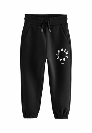 smALLSAINTS REGULAR FIT - TIERRA CUFFED LOGO JOGGERS - Tracksuit bottoms - black