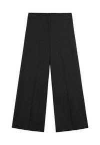WIDE-LEG ELASTICATED - Trousers - black