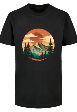 Print T-shirt - schwarz