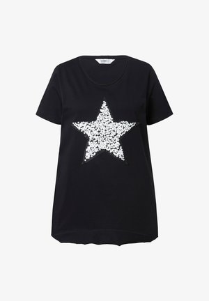 Angel of Style, A-LINIE PAILLETTEN-STERN - T-shirt con stampa - black