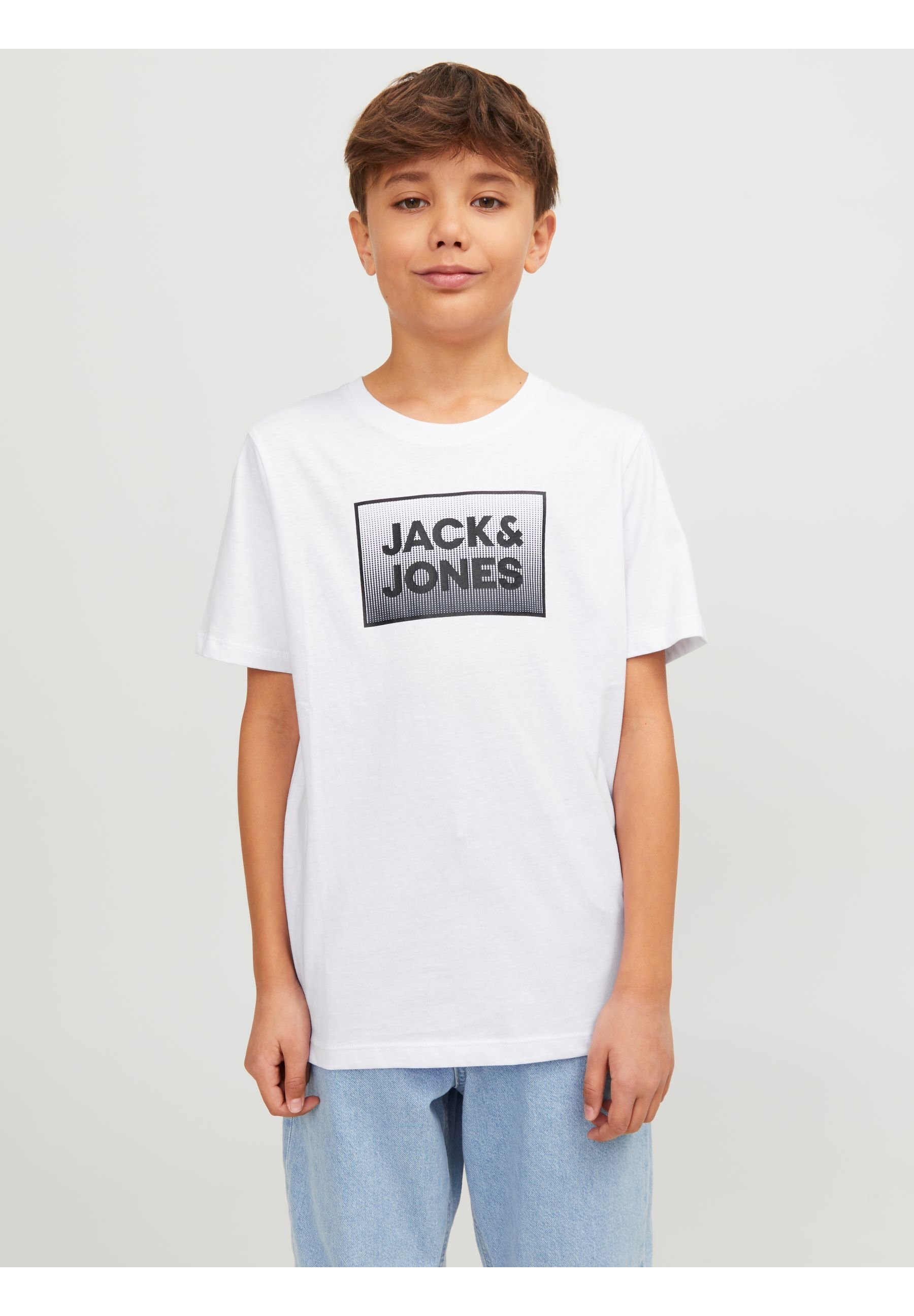 T-Shirt Jack E Jones Jcoflorals Tee Ss Crew Neck Fst Bianca