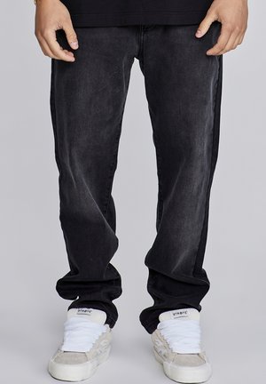 SIKSILK Relaxed fit -farkut - black