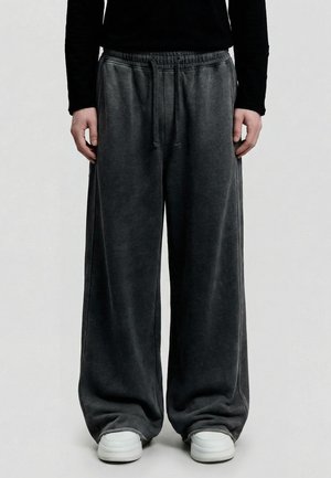 Bershka SUPER BAGGY WASHED  - Tréningruha alsók - dark grey