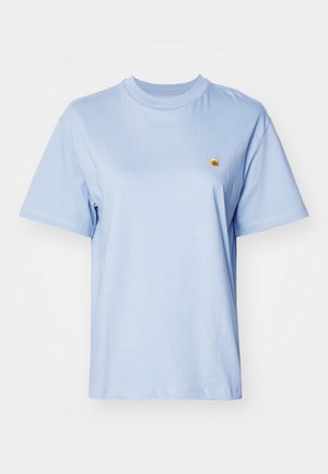 Carhartt WIP CHASE - T-Shirt basic - frosted blue/gold