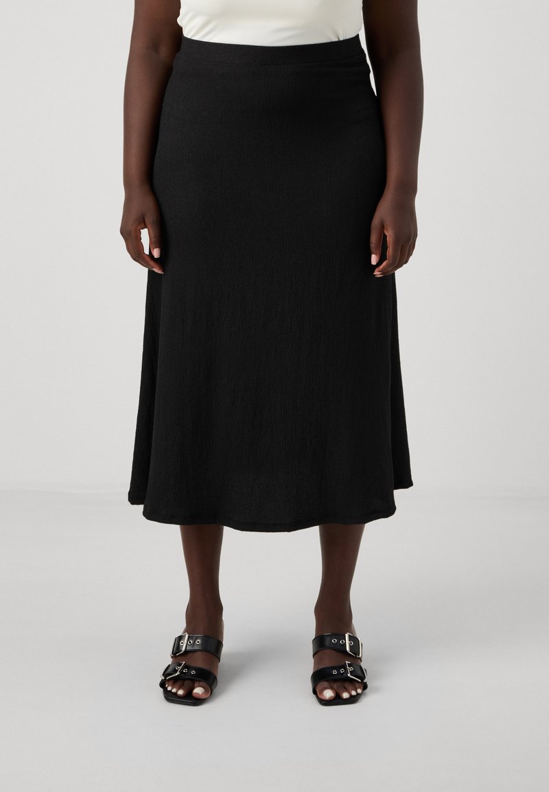 ONLY Carmakoma CARLIO A SHAPE SKIRT - A-vonalú szoknya - black
