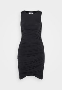 CARLA ROUCHED MINI DRESS - Jerseykleid - black