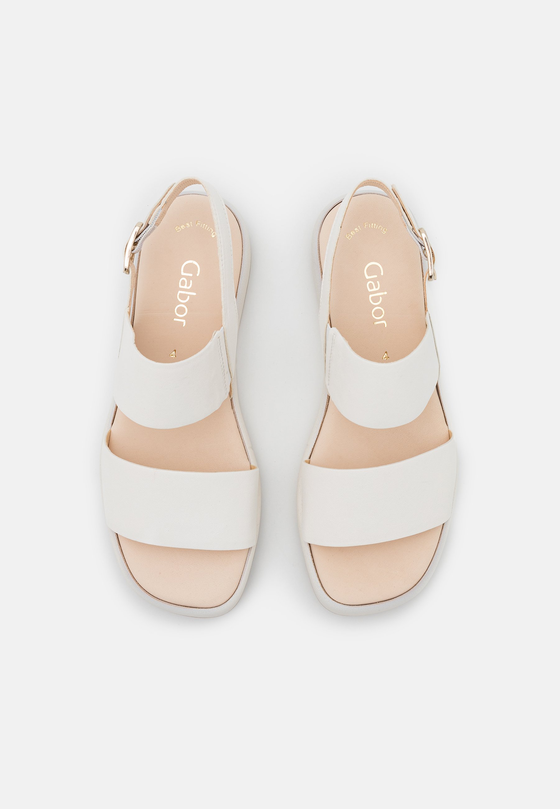 Gabor Sandalen met plateauzool - latte/wit - Zalando.be