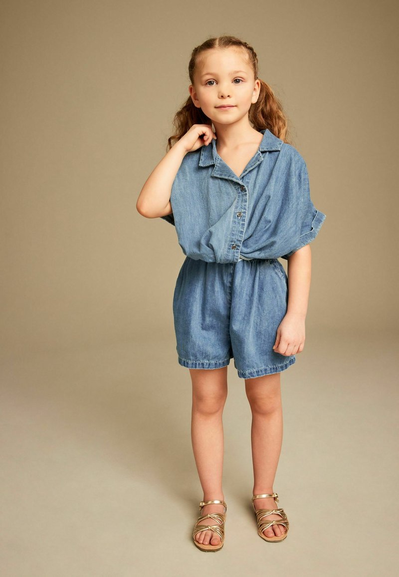 Next TWIST FRONT SET REGULAR FIT - Jeansshorts - blue denim