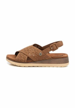 Sandalias de cuña - camel