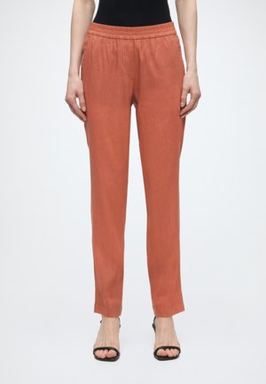 Marc Cain LINEN BLEND TROUSERS  - Παντελόνι - etruscan red