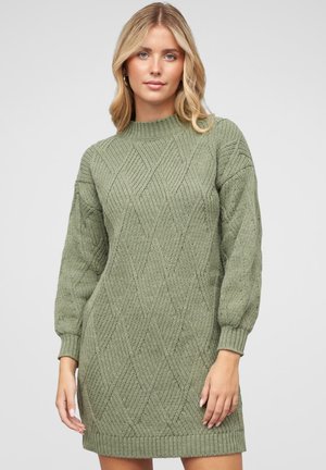 RAUTENMUSTER UND HOHEM KRAGEN - Robe pull - green