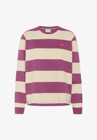 Sélectionné, red violet beige block stripe